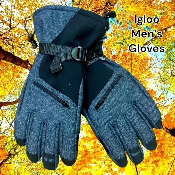🆕 Igloo Men’s Soft Shell Ski Gloves Size L/XL - Picture 1 of 8